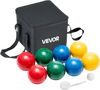 VEVOR Bocce Ball Set, 107 mm, with 8 Resin Balls, Pallino, Carrying Bag and Measuring Rope, Red/Green/Blue/Yellow 4 Colors, for 2 to 8 Players, Bocce Ball Game Set for Beach, Lawn, Family Backyard