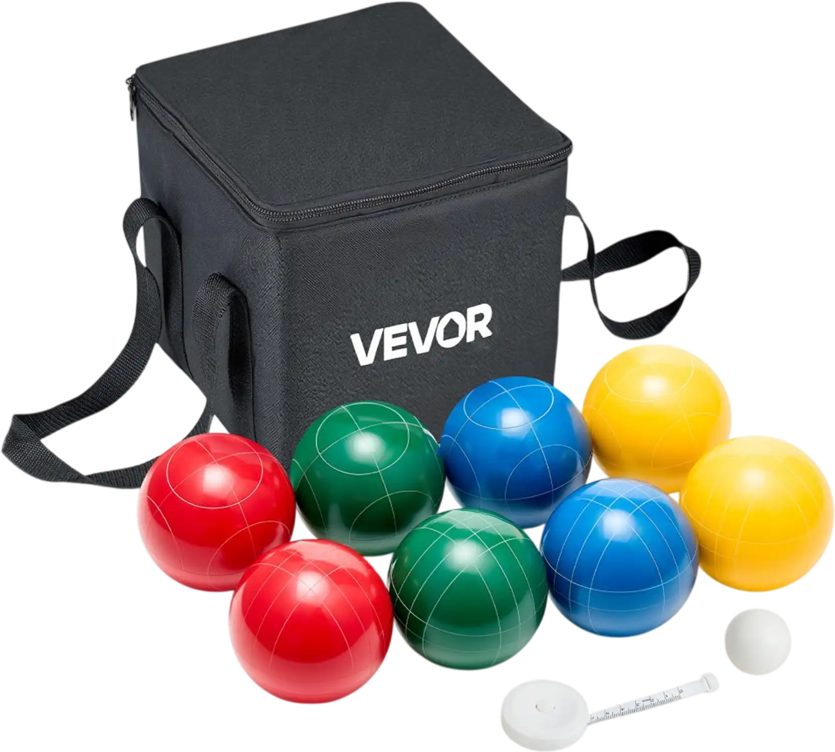 Vevor Bocce Ball Set 90 mm Resin 8-Ball Outdoor Game New