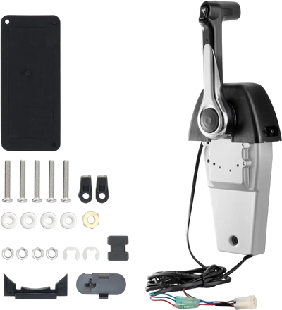 VEVOR Boat Throttle Control, 704-48205-P1 Top-Mounted Outboard Remote Control Box for Yamaha 4-Stroke, Marine Throttle Control Box with Power Trim Switch and 4.6 ft Harness with 5 Pin Connector