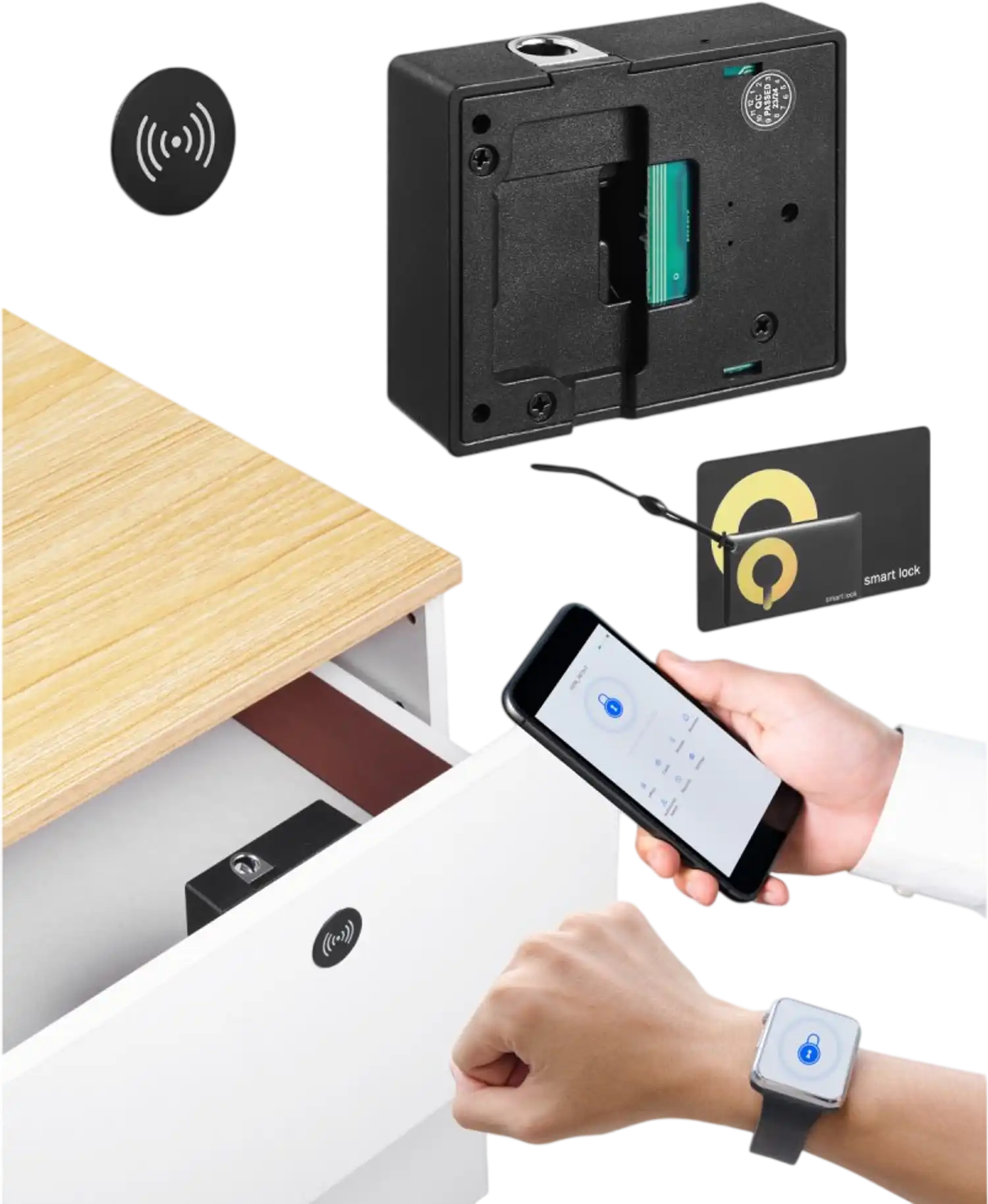 Vevor Cabinet Lock 4-in-1 Smart Electronic Hidden Lock New