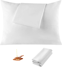 VEVOR Pillow Protectors, 4 Pack Waterproof Pillow Protectors with Hidden Zipper, Breathable Standard Size Pillows Protector, Stain & Dust Sweat Proof, Washable Covers for Increased Pillows Lifespan