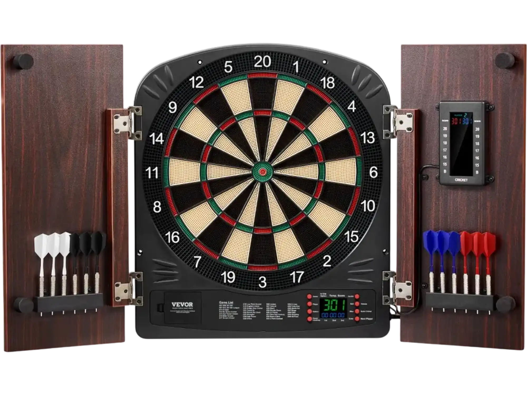 Vevor Dartboard Cabinet Set Electronic Scoring Soft Tip 13.5