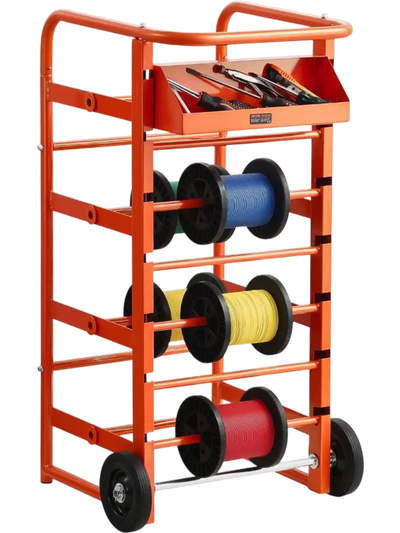 Vevor Wire Spool Rack Multi-Spool Cable Cart with Wheels and Storage Tray New