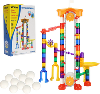 VEVOR Marble Run Set, 153 PCS with Motorized Elevator, with 30 Plastic Marbles, Marble Maze Building Block Brain Game, Educational Learning Race Track STEM Toys, for Kids, Boys, Girls Ages 3 + Years