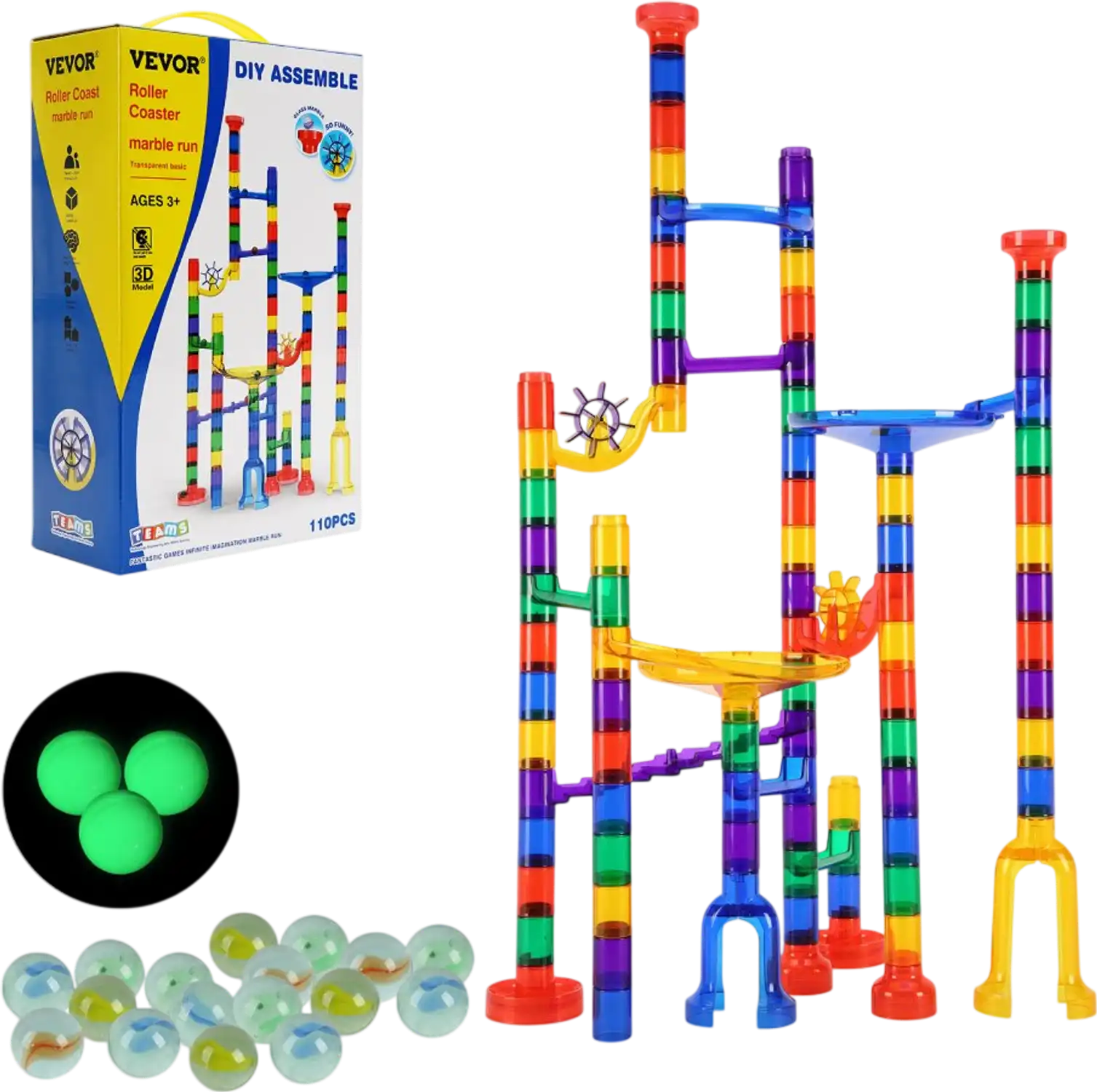 Vevor Marble Run Set 110-Piece STEM Building Toy New