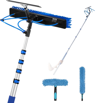 Vevor Solar Panel Cleaning Kit 15' Water Fed Pole Brush New