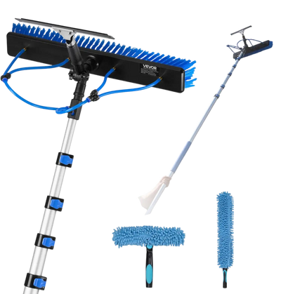 Vevor Solar Panel Cleaning Kit 33' Water Fed Pole Brush New