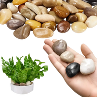 VEVOR Natural River Rocks, 1-2 inch 15 lbs, Decorative Multi-Color Pebble Stones, Smooth & Polished Garden Landscaping Stones, Paving Plant Rocks for Fish Tank, Flower Pots, Water Fountains, Pathways