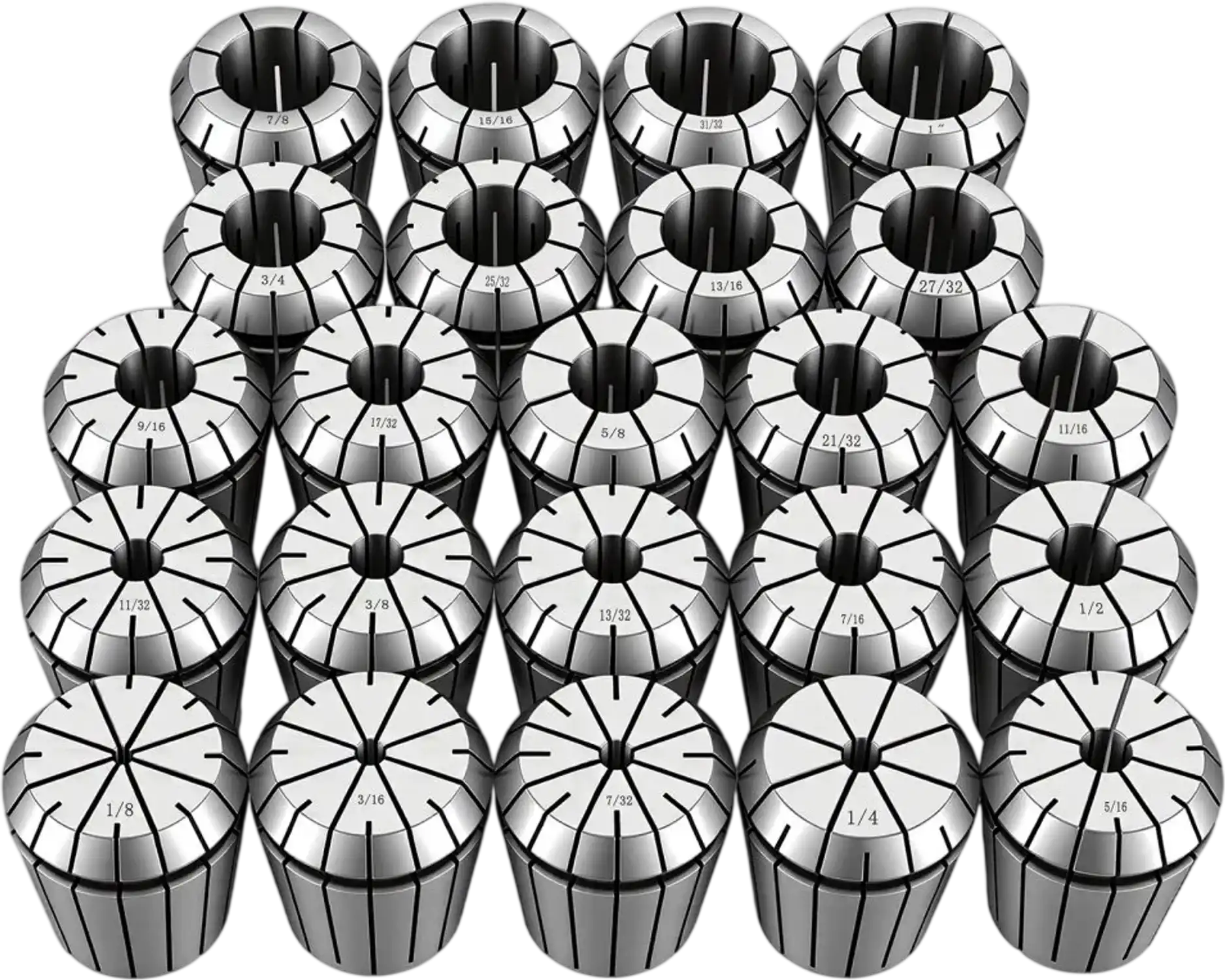 Vevor Collet Set ER40 23-Piece Spring Collet Chuck Set 1/8