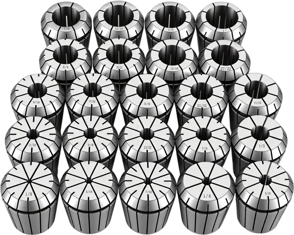 VEVOR ER40 Collet Set 1/8"-1" 23 Piece ER40 Spring Collet Chuck Set, for CNC Milling Machines & Drill Presses, 0.0006" TIR High Concentricity, Precision Lathe Chuck Tool with Storage Case, Alloy Steel