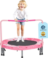 VEVOR 36" Kids Trampoline, 3FT Indoor Outdoor Trampoline, Foldable Mini Trampoline with Handle, Rebounder Trampoline for Toddlers, Birthday Gift for 3+ Years Children, Boys Girls for Fun, Red