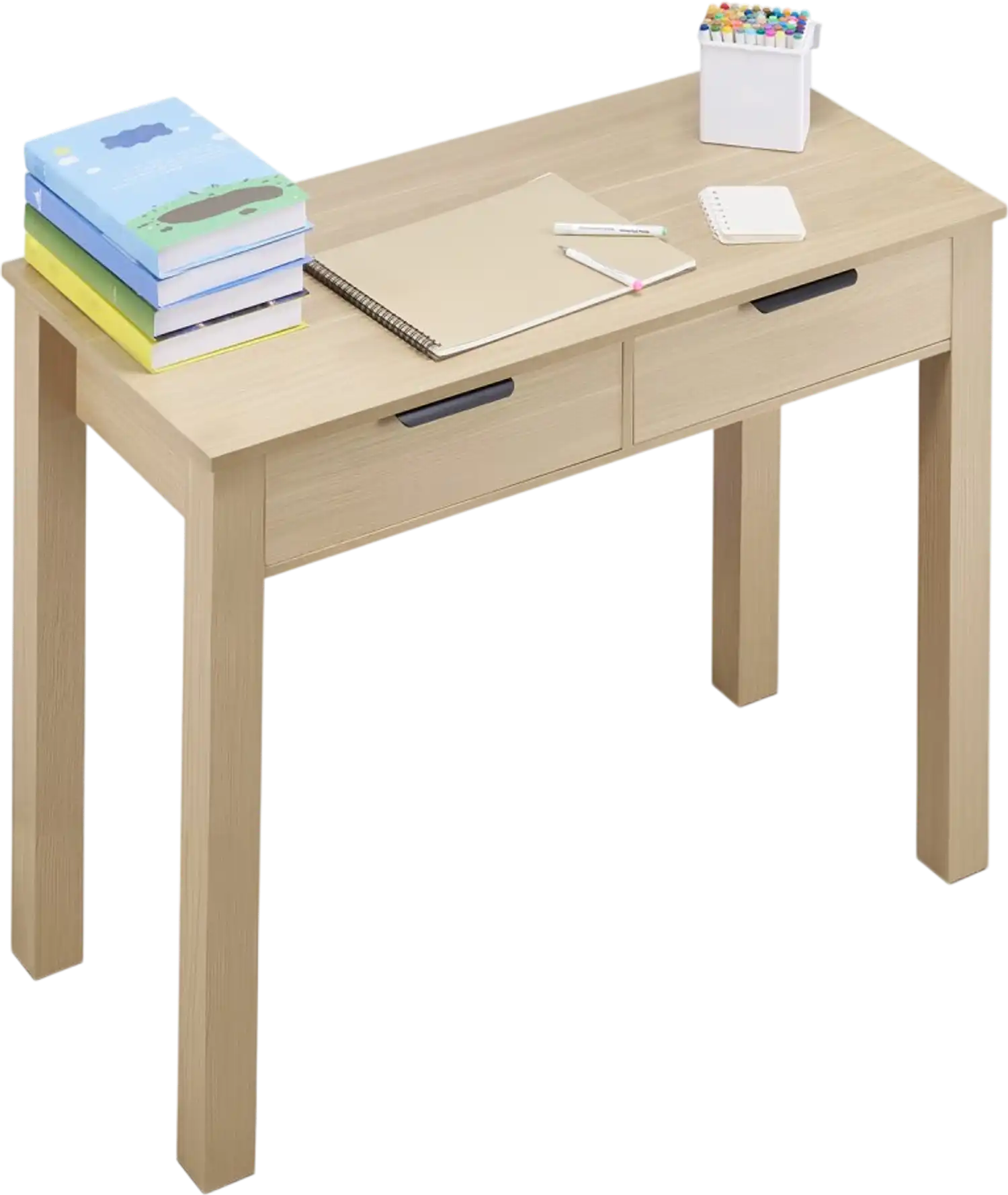 Vevor Kids Desk Light Wood Study Table with 2 Drawers New