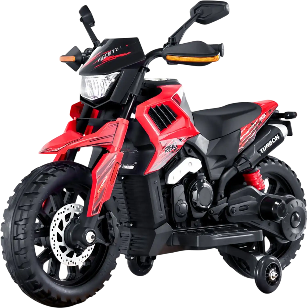 VEVOR Kids Ride On Motorcycle, 12V Battery Powered Electric Motorcycle with Speed Up to 3mph, Detachable Training Wheels, Headlight, LED Light, Music, Bluetooth, Gift for Children Boys Girls Aged 3-4