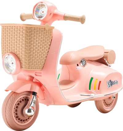 Vevor Motorcycle Kids Ride-On Electric Trike with LED Lights & Music New