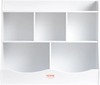 VEVOR Wood Kid Storage Cubby, Toy Storage Organizer with Bookshelf, 5-Cubby Wood Toy Storage Cabinet, Children Book Toy Shelf for Kids Room, Playroom, Kindergarten, Nursery, White