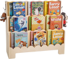 VEVOR Montessori Bookshelf, 3-Tier Scalloped Kids Bookshelf, Front Facing Toddler Bookcase, Dual Hooks for Hanging Backpacks, Baby Bookshelf for Kids Room, Living Room, Entryway, Nursury, Preschool