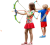 VEVOR Bow and Arrow Set for Kids, 2 Pack LED Light Up Archery Set with 20 Suction Cup Arrows, 2 Hanging Targets, 2 Quivers, 3 Target Cans, Outdoor Toy Birthday Gift for Boy & Girl 6 7 8 9 10+ Year Old