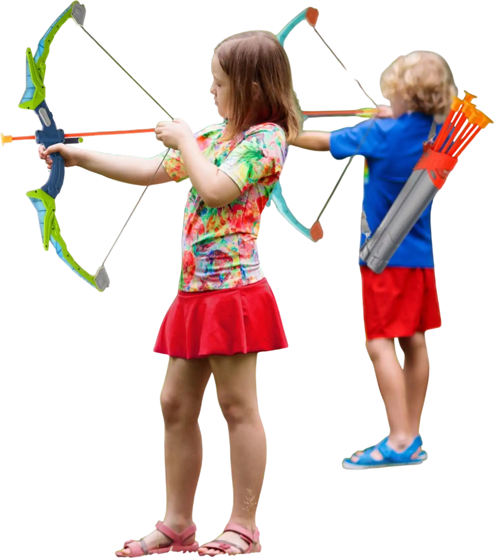 VEVOR Bow and Arrow Set for Kids, 2 Pack LED Light Up Archery Set with 20 Suction Cup Arrows, Standing Target, 2 Quivers, 2 Guns, 20 Soft Bullets, 3 Target Cans, Outdoor Toy for Boy & Girl 6+ Year Old