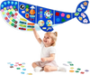 VEVOR Felt Wall Busy Board 12-in-1 Whale Foldable Montessori Activity Toys, Travel Daycare, Classroom, Playroom, Home, Educational Sensory Panel, with Numbers Letters Animals Shapes Learning Pieces