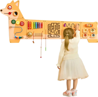 VEVOR Puppy Activity Wall Busy Board Panels, 12 Activities, Montessori Sensory Wall Toy for Kids 3-12 Years, Montessori Learning Activity Center, Ideal for Toddler Playroom Nursery Classroom