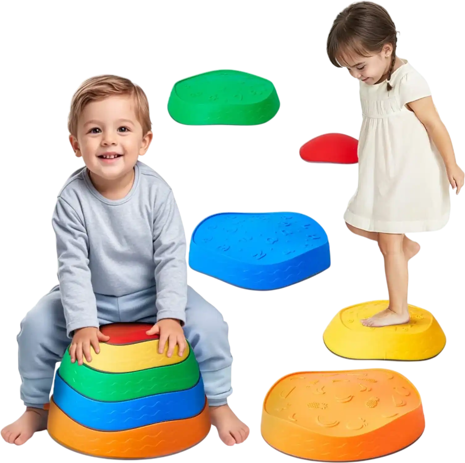 Vevor Stepping Stones Kids Balance Sensory Obstacle Course 5-Piece Set New