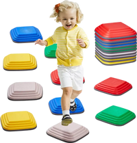 VEVOR Balance Stepping Stones for Kids, 10 PCS, Up to 220 lbs, Non-Slip Toddlers Sensory Stepping Stones, Obstacle Course Coordination Game Toys Indoor or Outdoor Play for Children Aged 3 4 5 6 7 8+