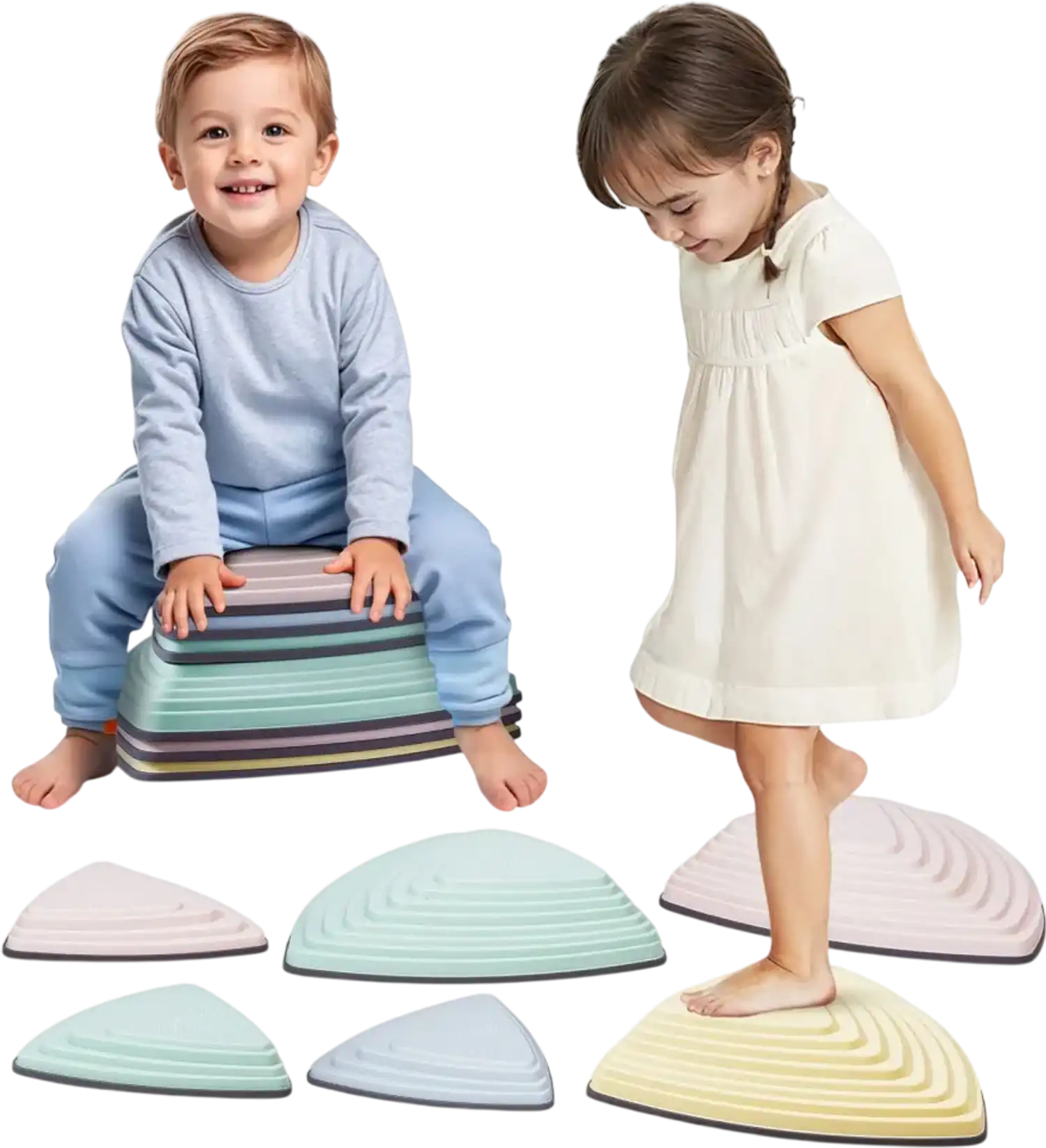 Vevor Balance Stepping Stones Kids Sensory Obstacle Course 6-Pc Set New