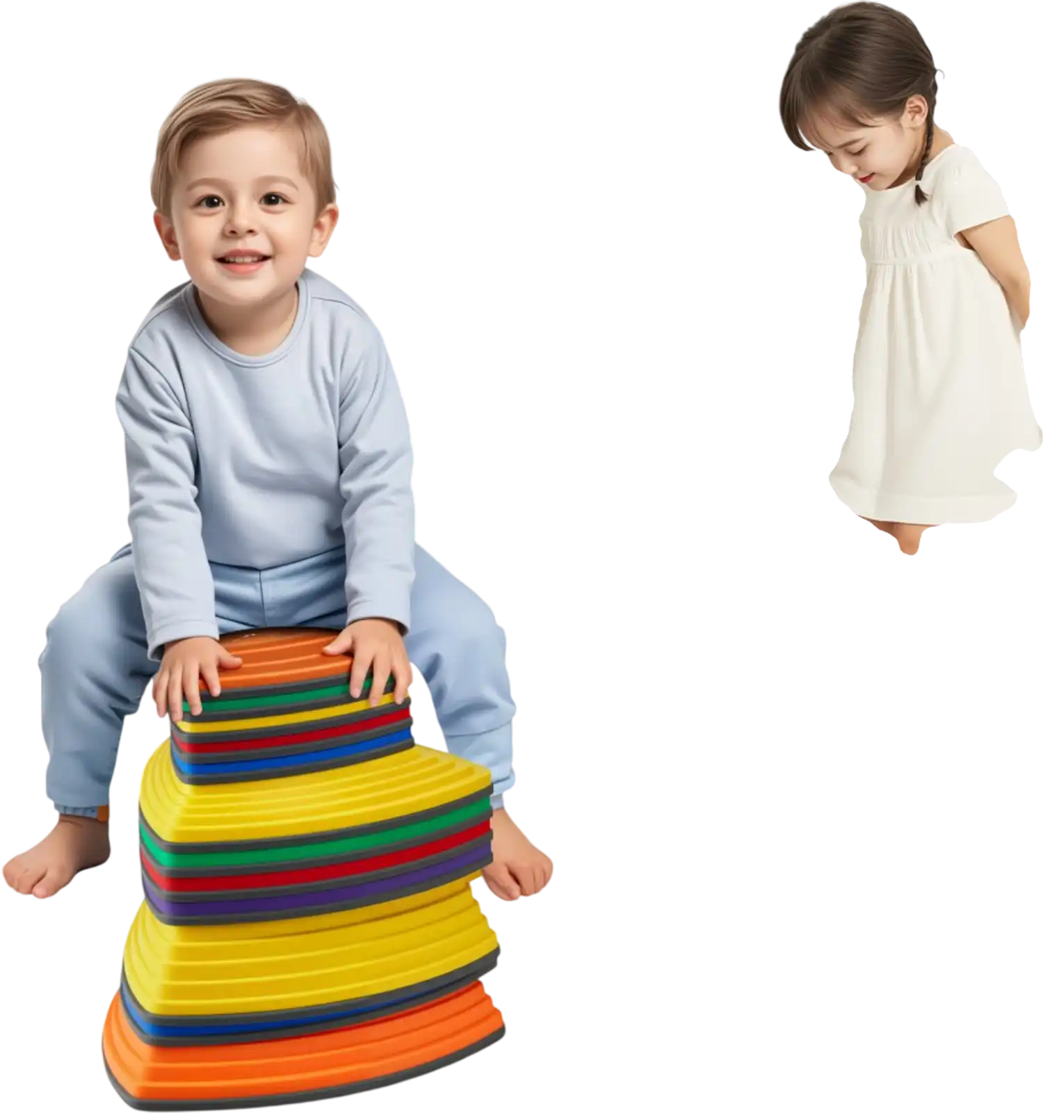 Vevor Balance Stepping Stones Kids Sensory Obstacle Course 12-Pc Indoor Outdoor New