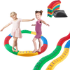 VEVOR Balance Beam Stepping Stones, 8 PCS Toddler Balance Boards Non-Slip Textured Surface & Rubber Pads, Montessori Toy for Kids 2-6, Build Coordination and Gross Motor Skills, Indoor or Outdoor Play