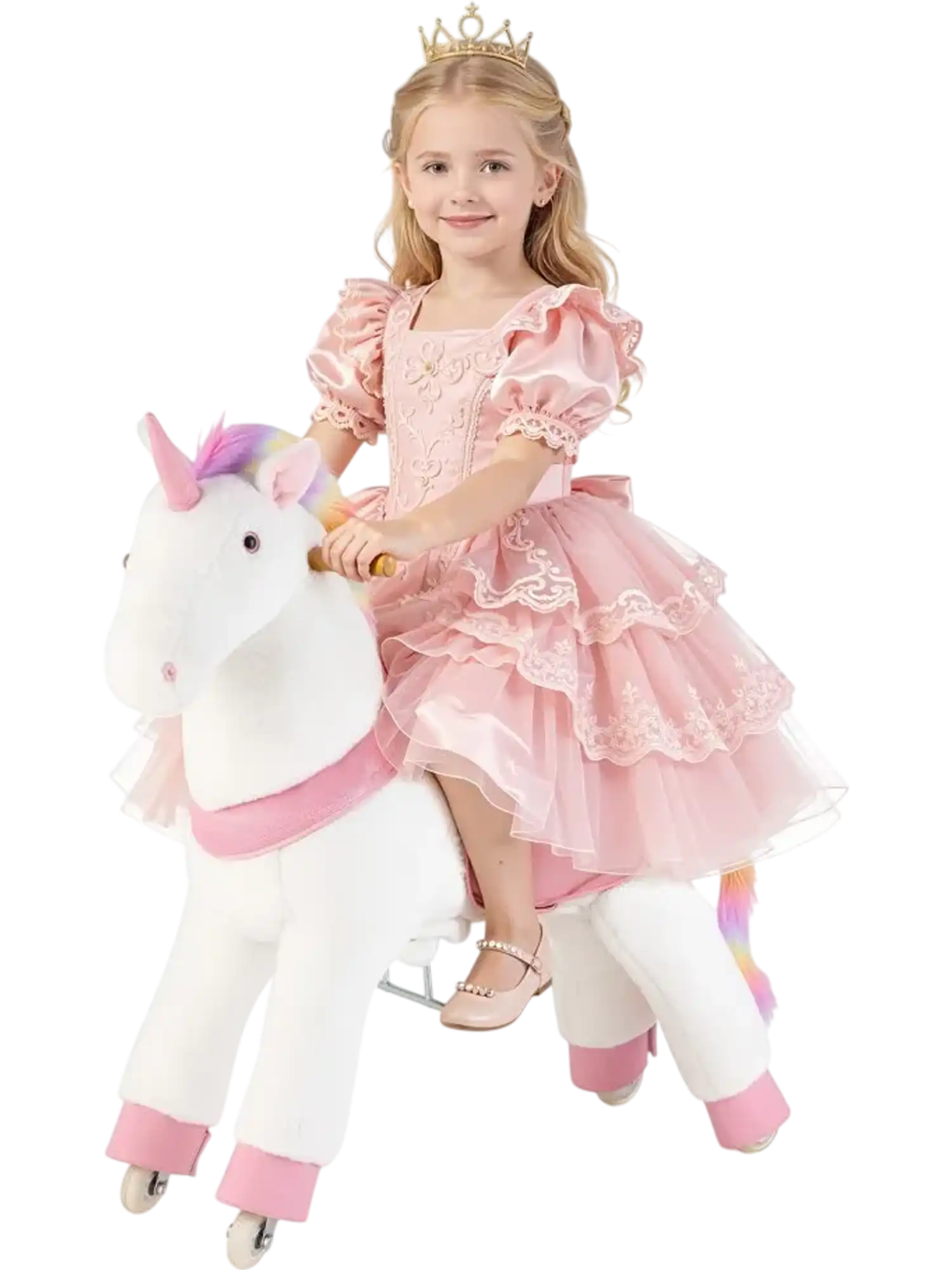 Vevor Riding Unicorn Ride-On Horse Toy New