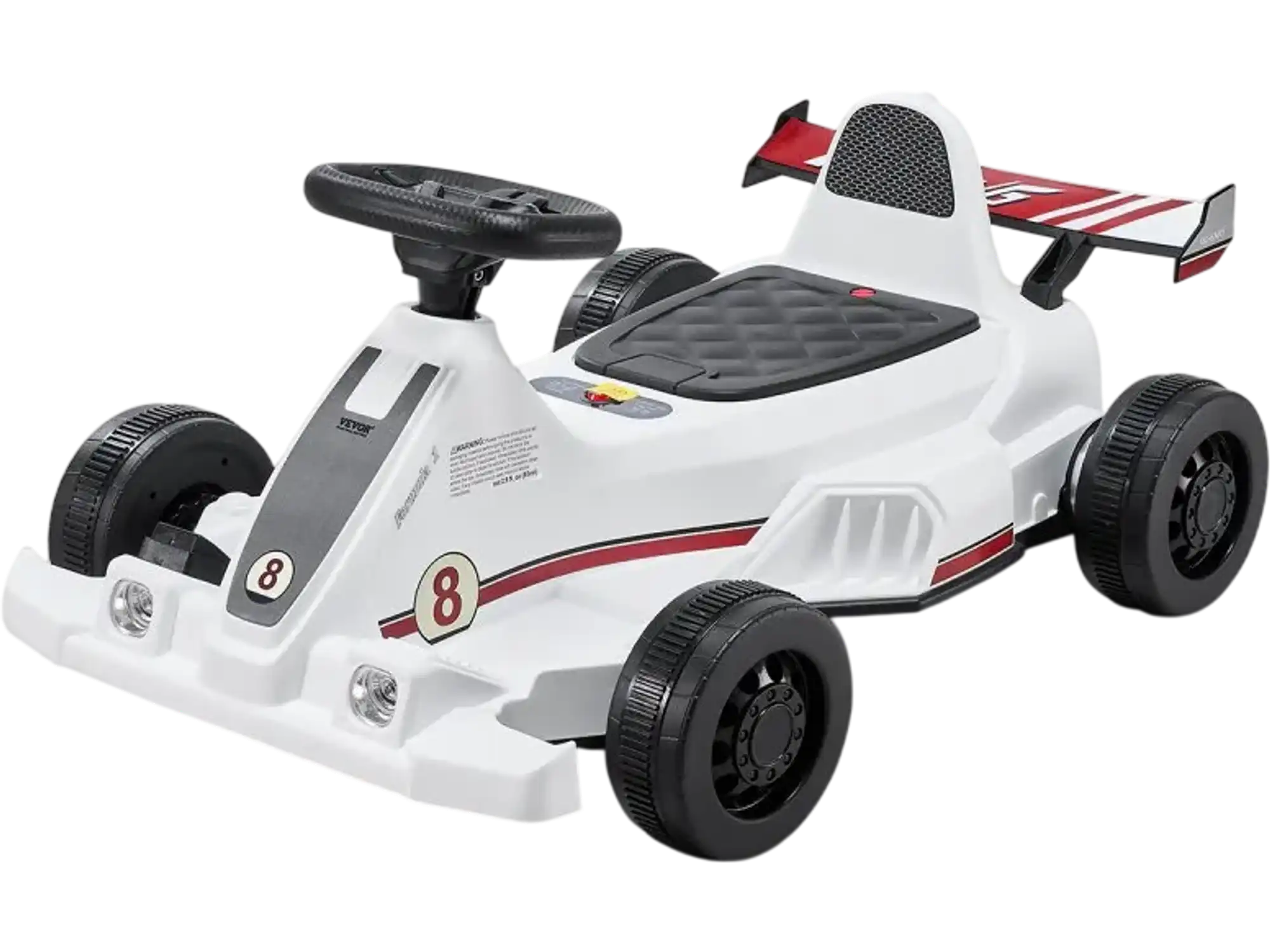 Vevor Electric Go Kart Kids Ride-On Toy White 6V New