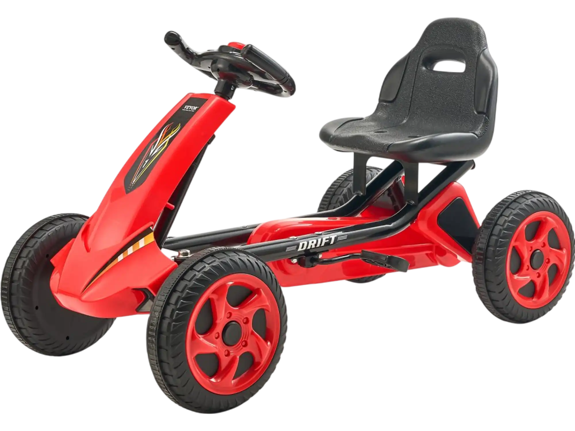 Vevor Go Kart Kids Pedal Ride-On Toy Red Adjustable Seat New