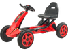 VEVOR Kids Pedal Go Kart, 4 Wheel Off-Road Pedal Go Cart Ride On Toy for Kids, Steering Wheel, Adjustable Seat, Non-slip Big Wheels, Outdoor Racer Ride On Pedal Car for Boys & Girls Ages 3-8, Red