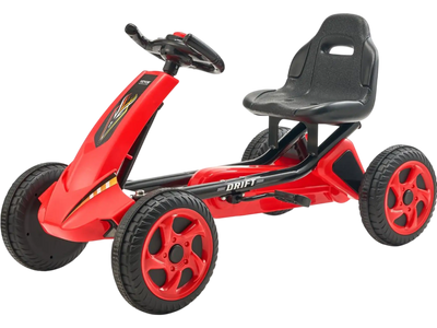 Vevor Go Kart Kids Pedal Ride-On Toy Red Adjustable Seat New