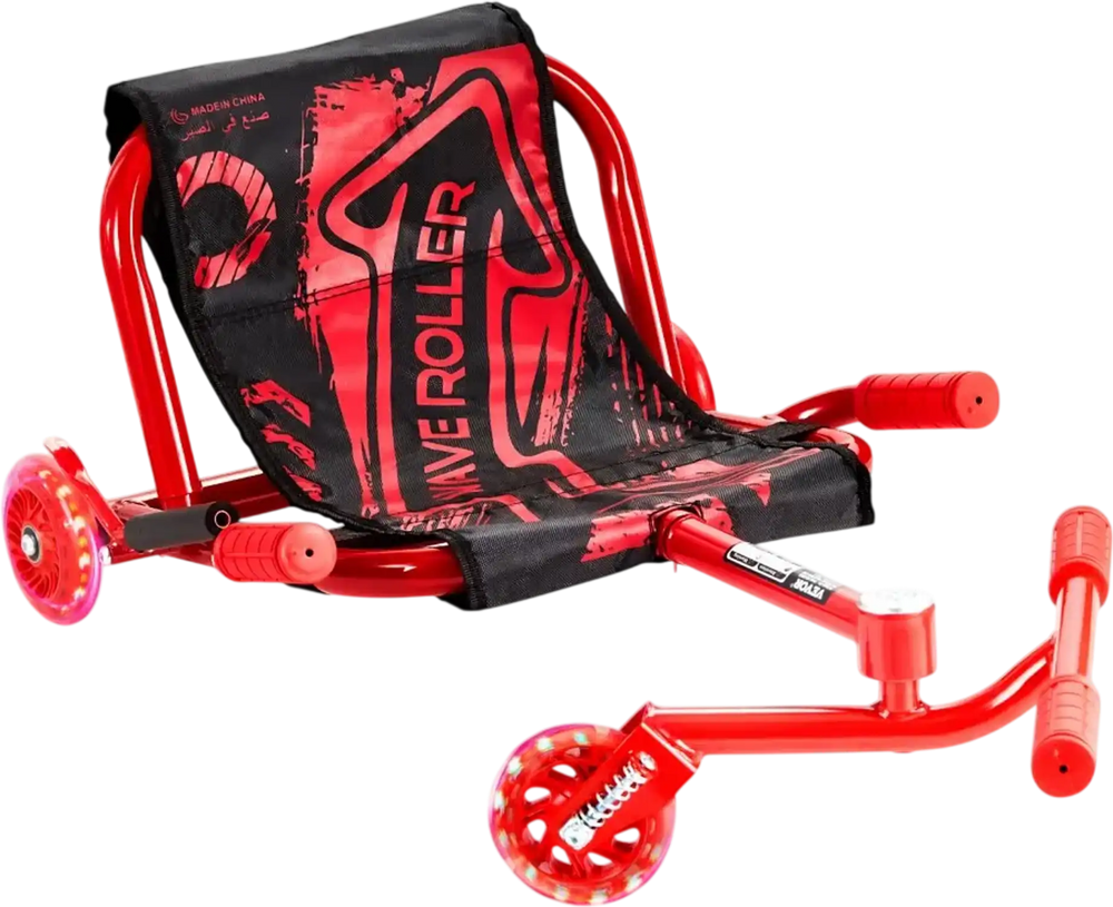 VEVOR Ride on Scooter 132 lbs Swing Side-to-Side for Amazing Riding Red, for Ages 4+, Powered by Zig-Zag Motion, Ride on Drifting Toy, with Adjustable Length, for Hard Surface, Indoor & Outdoor