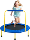 VEVOR 3FT Trampoline for Kids, 36" Trampolines Indoor/Outdoor Trampoline for Toddlers, Foldable Mini Baby Trampoline with Foam Handle, Recreational Trampoline Birthday Gift for 3+ Years Kids