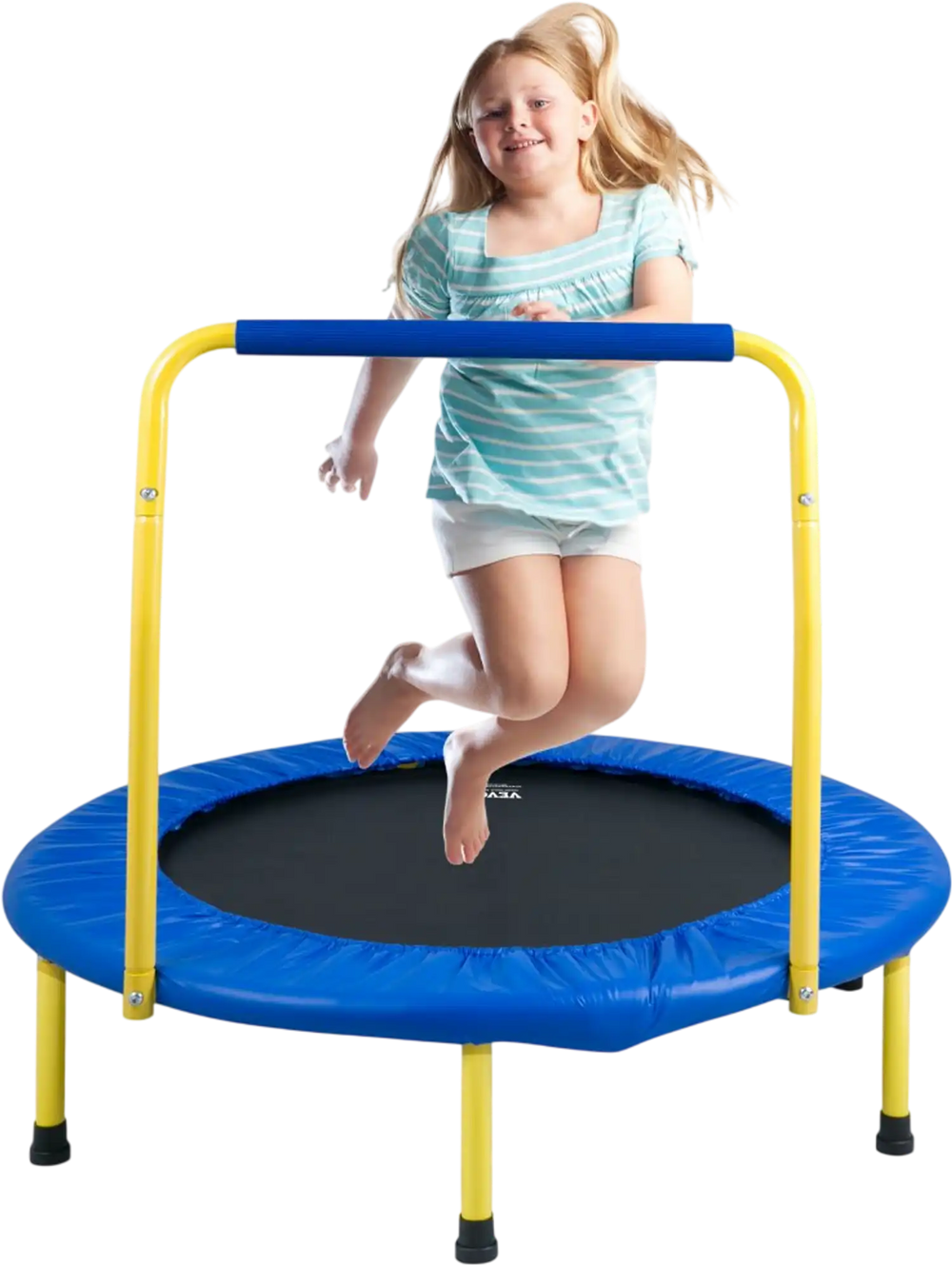 VEVOR 3FT Trampoline for Kids, 36" Trampolines Indoor/Outdoor Trampoline for Toddlers, Foldable Mini Baby Trampoline with Foam Handle, Recreational Trampoline Birthday Gift for 3+ Years Kids
