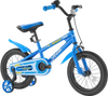 VEVOR Kids Bike, 14 Inches BMX Style Children Bicycle, Rider Height 2.95 ft - 3.77 ft, Training Wheels Included, Sturdy and Easy to Assemble, Toddler Bike for Boys & Girls Learning to Ride, Blue