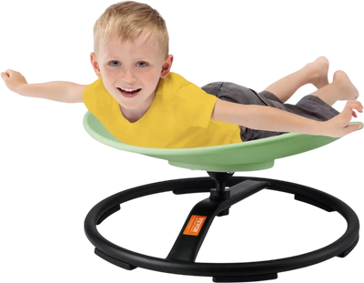 VEVOR Kids Swivel Chair, 220 LBS Capacity, Sensory Spinning Chair, Autistic Kids Sensory Toy Chair with Non-Slip Metal Base, Toddler Sit and Spin Chair for Coordination Balance Focus Training Green