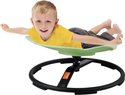 VEVOR Elephant Kids Swivel Chair, 220 LBS Capacity, 360° Spinning Chair, Autistic Kids Sensory Toy Chair with Non-Slip Metal Base, Toddler Sit and Spin Chair for Coordination Balance Focus Green