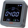 VEVOR Carbon Dioxide Monitor, CO2 Controller with Temperature and Humidity Display, NDIR Sensor, Carbon Dioxide Detector for Bedside, Home, Office, Car, Lightweight & Portable