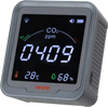 VEVOR Carbon Dioxide Monitor, CO2 Controller with Temperature and Humidity Display, NDIR Sensor Carbon Dioxide Detector, for Outdoors, Home, Office, Car, Wall-Mounted Use