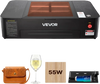 VEVOR 55W CO2 Laser Engraver, 20 x 12 in, Desktop CO2 Laser Engraver and Cutter Machine with 16MP Camera, Water Pump, Rotary Axis, Compatible with LightBurn CorelDRAW RDWorks, for Wood Acrylic Glass