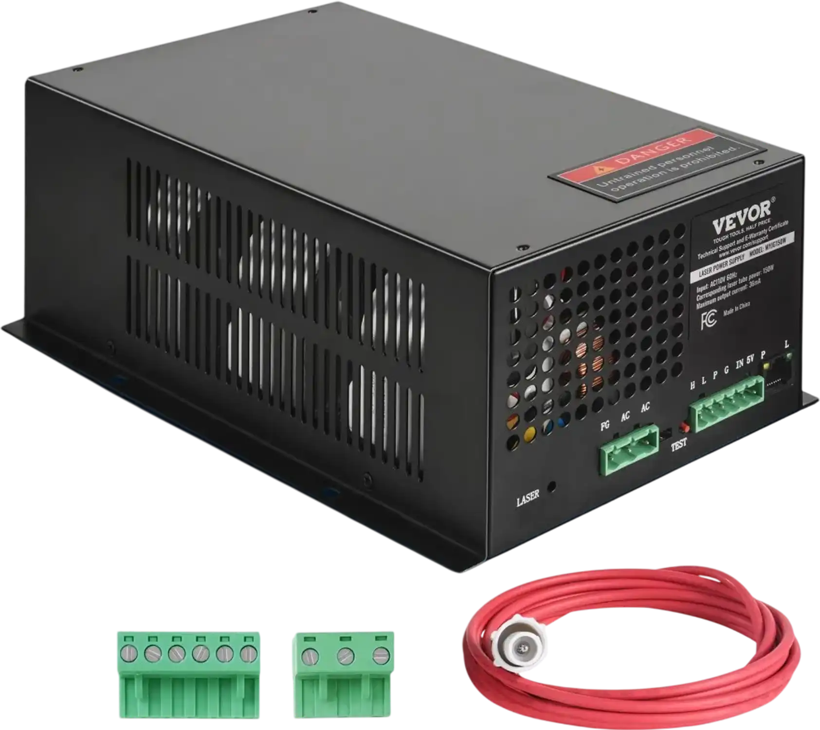 Vevor Laser Power Supply CO2 150W for Laser Tubes Engravers & Cutters New