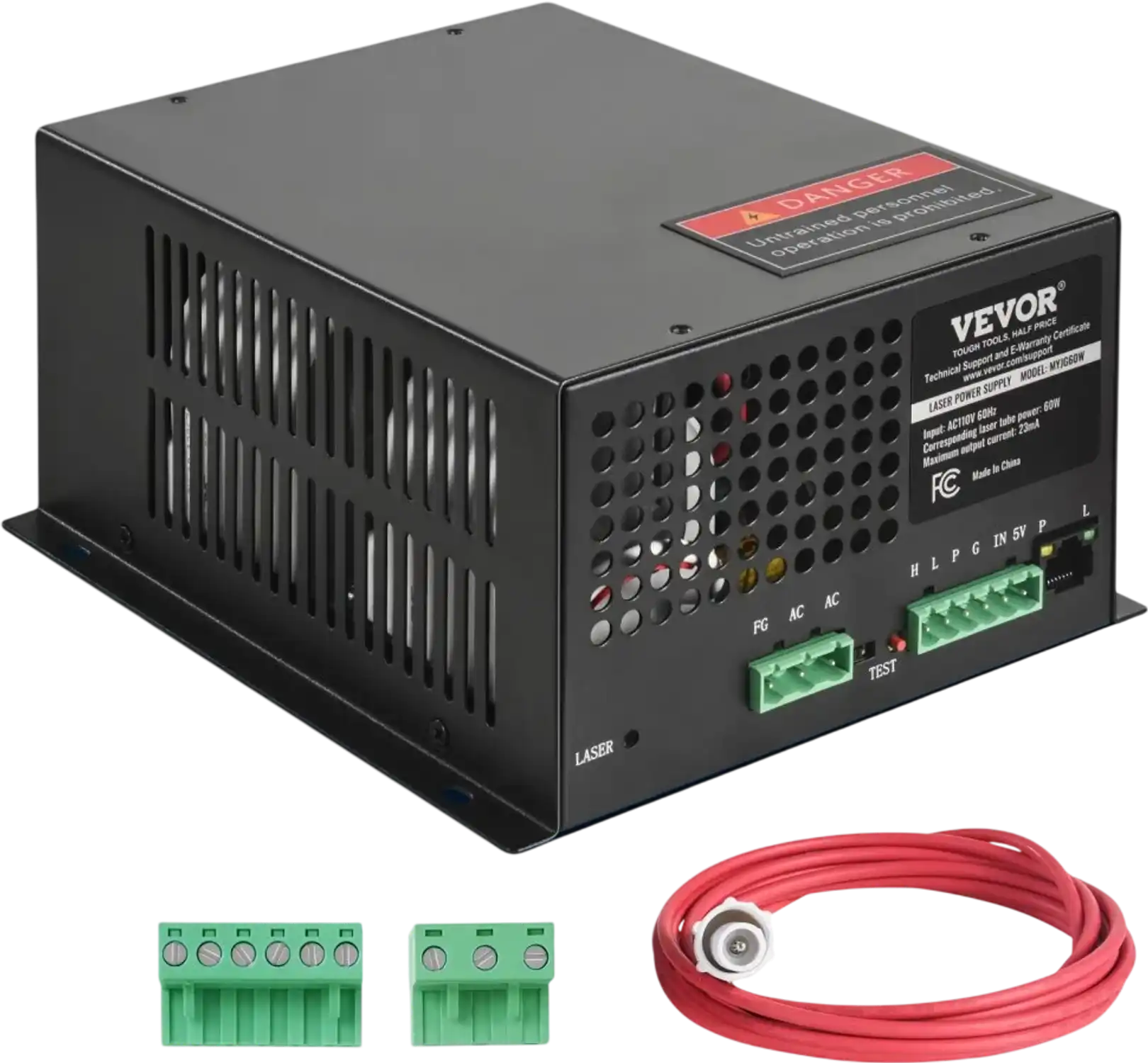 Vevor Laser Power Supply CO2 60W for Laser Engravers & Cutters New