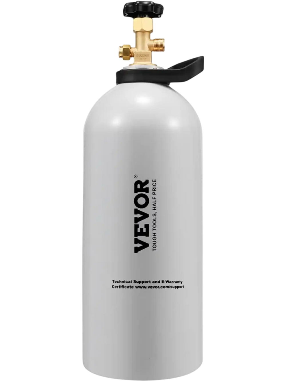 VEVOR CO2 Tank, 10 lbs New Aluminum Alloy Cylinder, CO2 Air Tank with Light Spray Coating, CGA320 Valve, Handle & Adjustable Pressure, DOT Approved Cylinder for Draft Beer Dispensing and Soda Maker