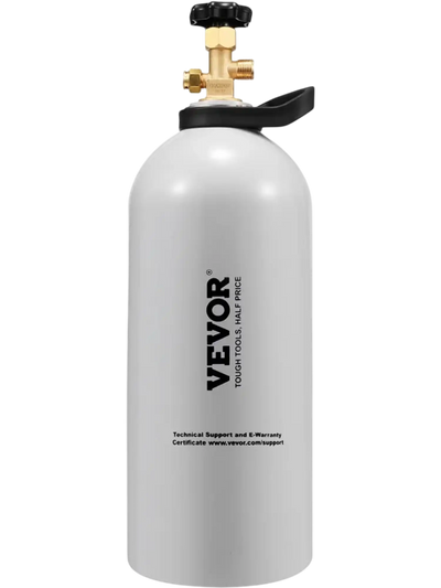 VEVOR CO2 Tank, 10 lbs New Aluminum Alloy Cylinder, CO2 Air Tank with Light Spray Coating, CGA320 Valve, Handle & Adjustable Pressure, DOT Approved Cylinder for Draft Beer Dispensing and Soda Maker