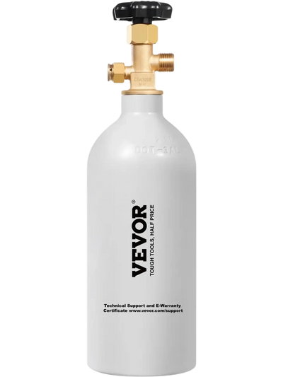 VEVOR CO2 Tank, 2.5 lbs New Aluminum Alloy Cylinder, CO2 Air Tank with Light Gray Spray Coating, CGA320 Valve & Adjustable Pressure, DOT Approved Cylinder for Draft Beer Dispensing and Soda Maker