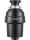 VEVOR Food Waste Garbage Disposal, 1HP 3500RPM DC Motor, Continuous Feed Kitchen Sink Garbage Disposer, EZ Connect Food Waste Grinding System with Sound Reduction & Power Cord for Kitchens