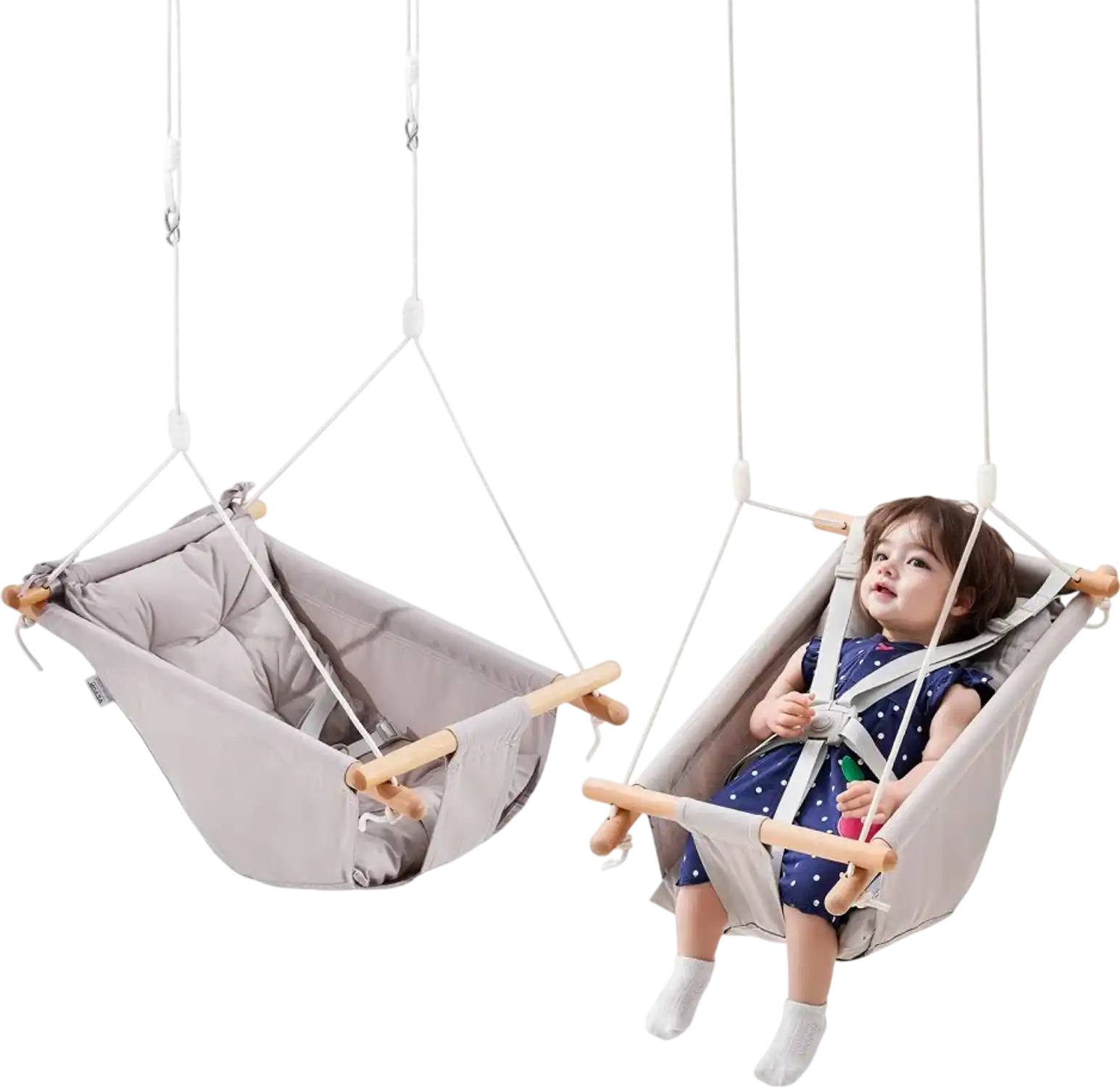 Vevor Swing Seat Canvas Hammock 3-Mode Indoor Outdoor Baby Toddler New